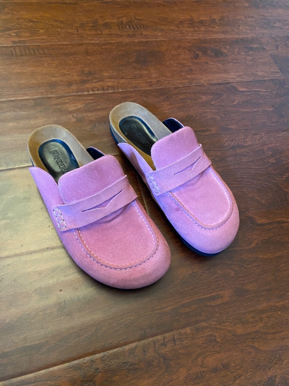 JW Anderson Pink Suede Penny Loafers Size 7.5 to 8 (EU 38)